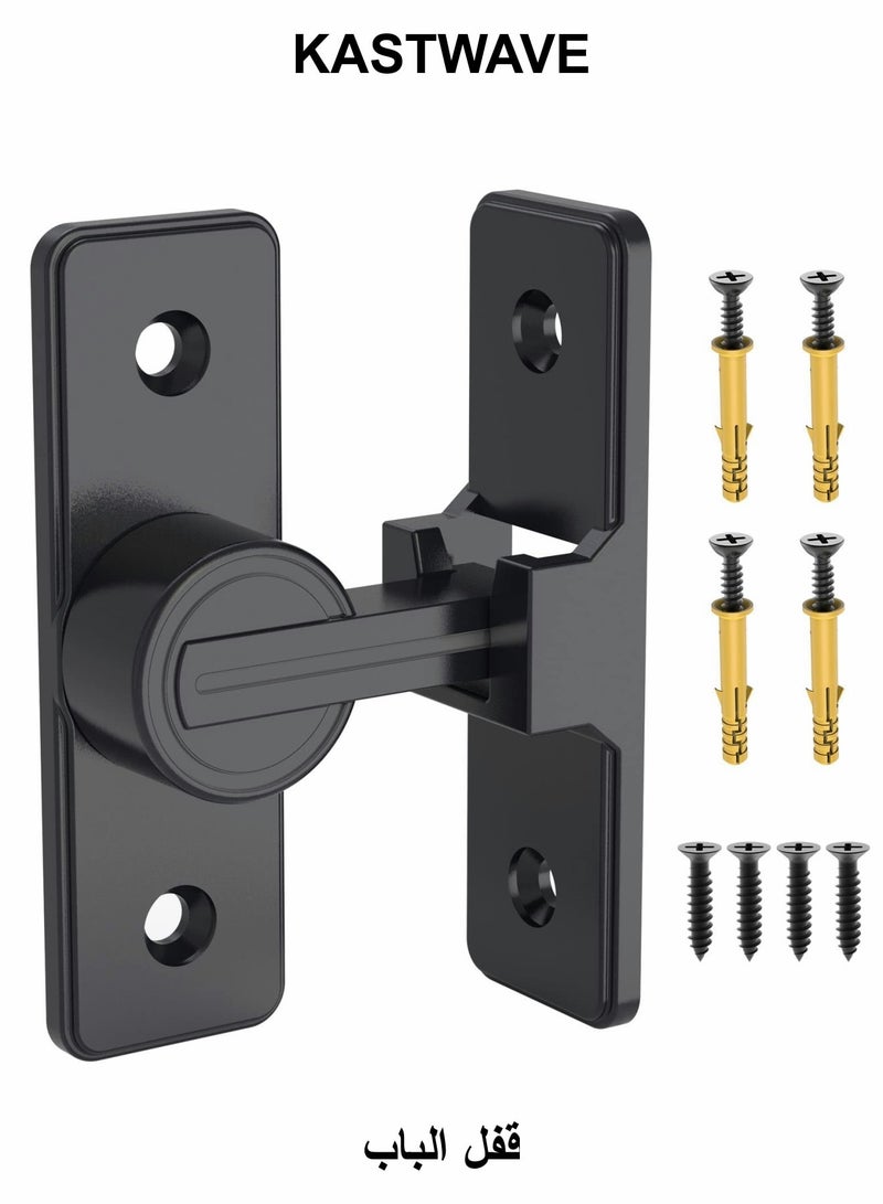 KASTWAVE 90 Degree Right Angle Door Lock, Heavy Duty Flip Door Latch Bolt Lock cam Lock Door and Window Push-Pull Lock Rod Bolt barn Push-Pull Door Lock - Image 1