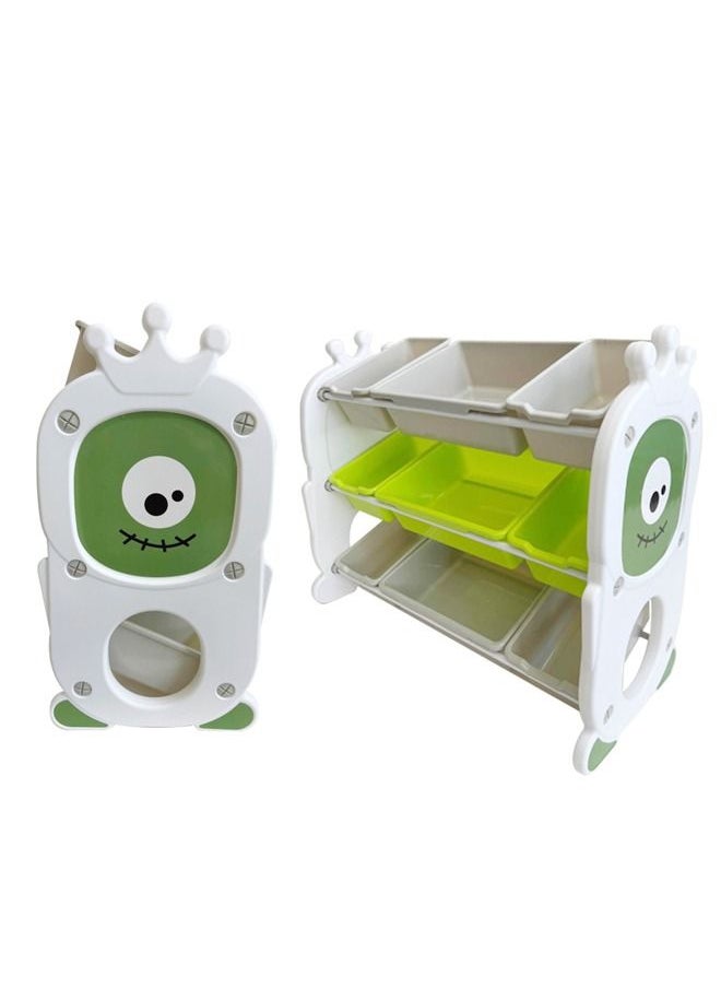 XIANGYU Kids Cabinet Children Storage Shelf Plastic Furniture Toys Indoor  - Image 1