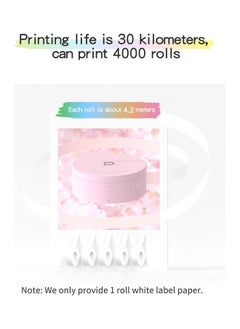NIBEMINENT L1 Portable Thermal Label Mobile Printer Pink  - Image 2