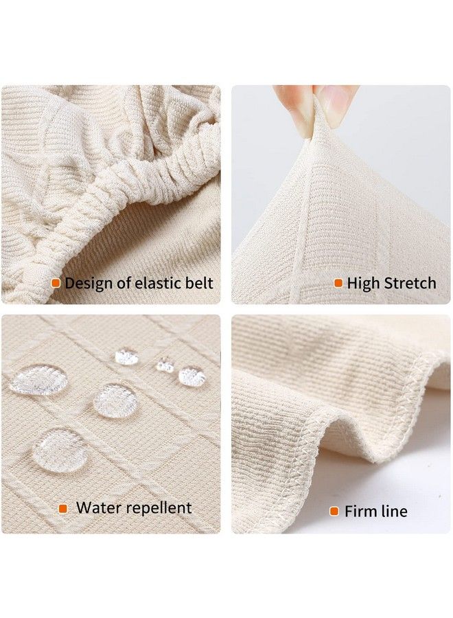 Fuloon Waterproof Dining Chair Covers Parsons Chair Slipcover Super Fit Stretch Kitchen Chairs Slipcovers Removable Washable Chairs Seat Slipcover For Dining Room Kitchen Banquet (6 Pack Beige) - Image 5