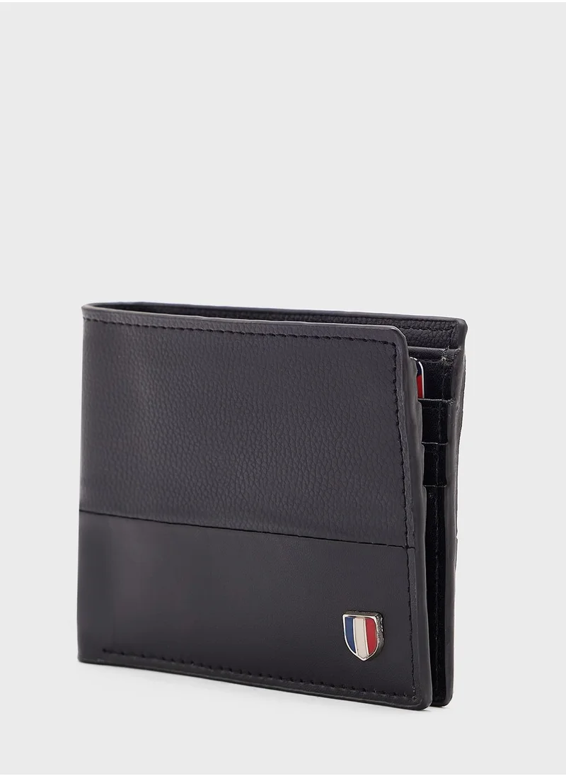 Robert Wood Trim Detail Bi-Fold Wallet