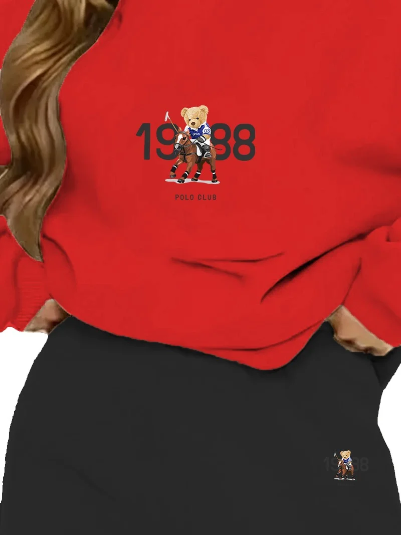 دوغ فش Tracksuit Oversize 1988 Printed Tracksuit,lover,couple Combination Red