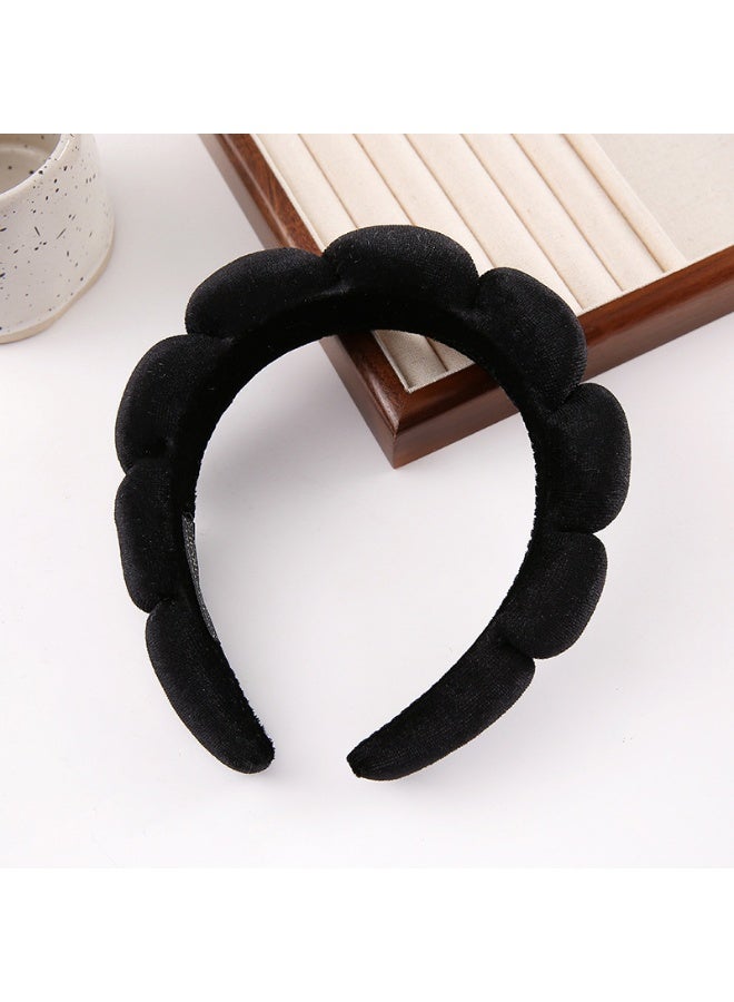 Spa Headband for Face Washing & Makeup, Skincare Hair Band with Wrist Wash Bands and Hair Clips - Image 2