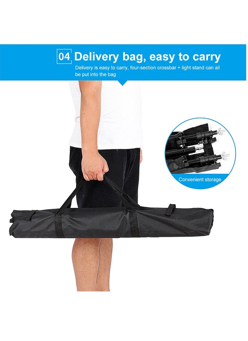 Glanfen Backdrop Stand (2x3m), Adjustable Photo Studio Backdrop Stand Support Kit Background Stand with 6 Backdrop Clamps,4 Sandbags and Carrying Bag for Portrait Product Photography  - Image 5