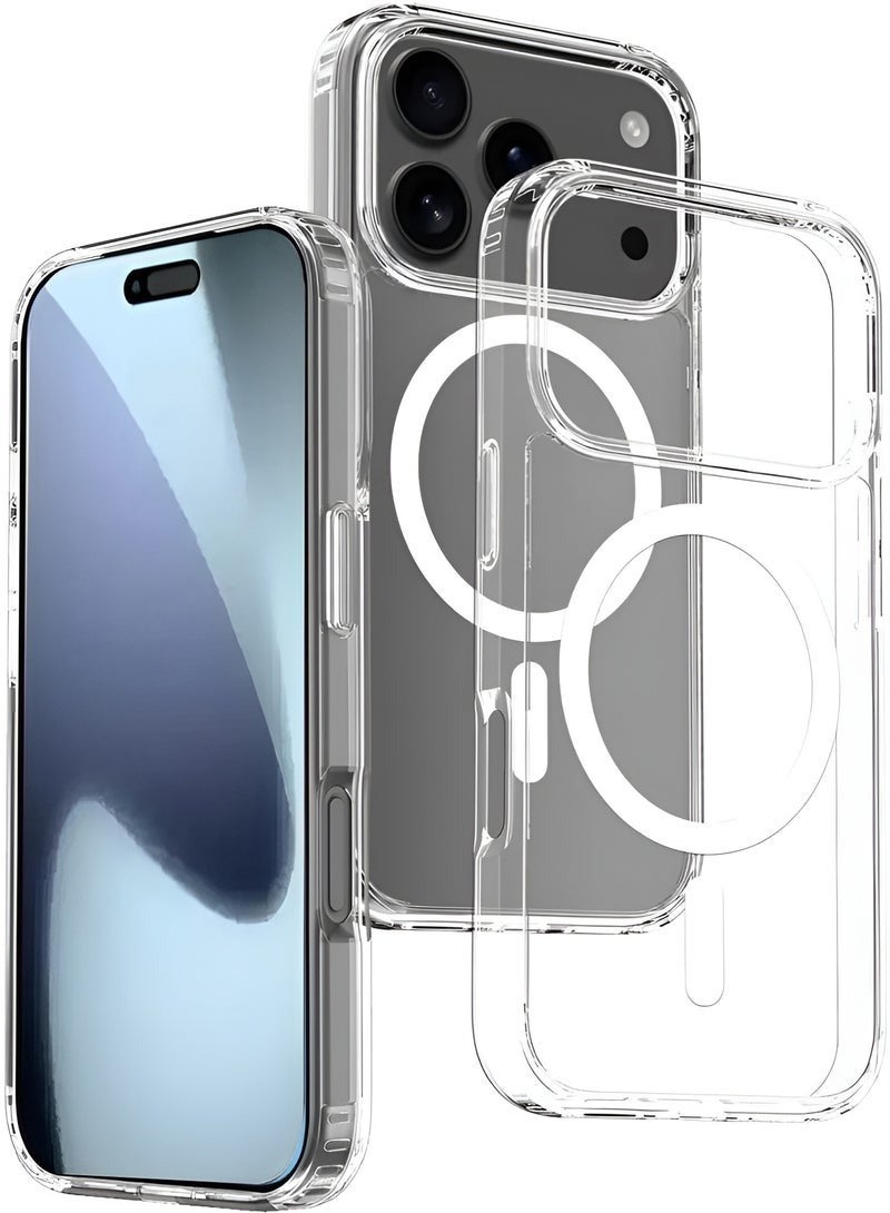 Wtech iPhone 17 Pro Max Case Cover Clear Magsafe Non-Yellowing Case iPhone 17 Pro Max Bumper Drop Protection Scratch-Resistant Cover For iPhone 17 Pro Max Cover 6.9-inch