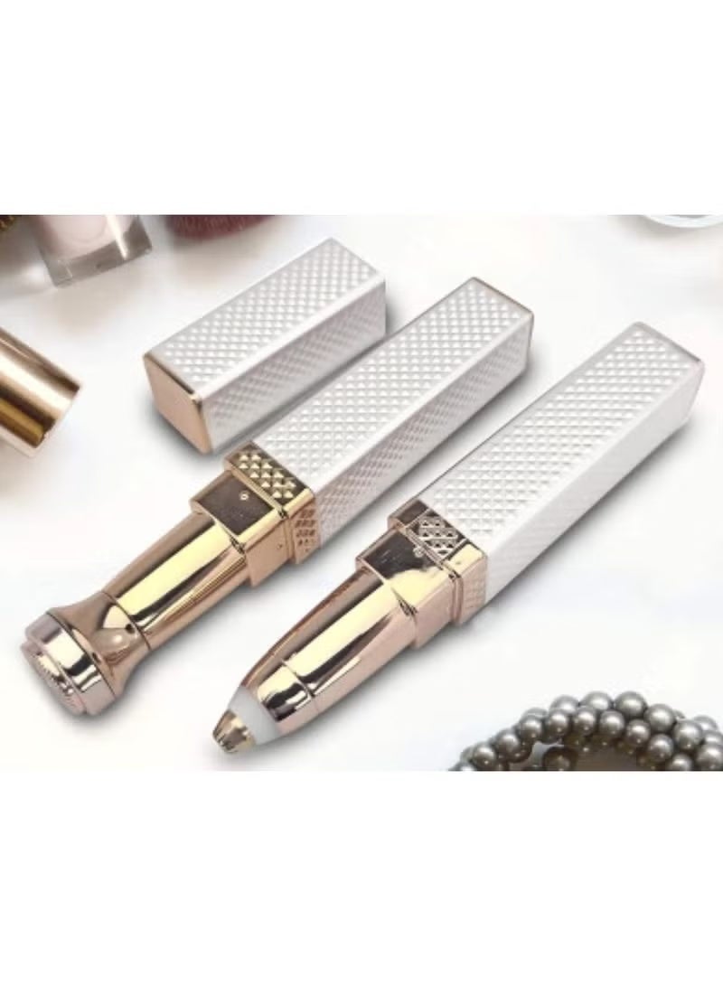 BLAWLESS 2 in 1 Facial Women Hair Remover Eyebrow Trimmer Rechargeable Painless Precision Lipstick Style Razor Trimmer for Facial Body Hair Shaver for Lips Nose Chin Face - Image 2
