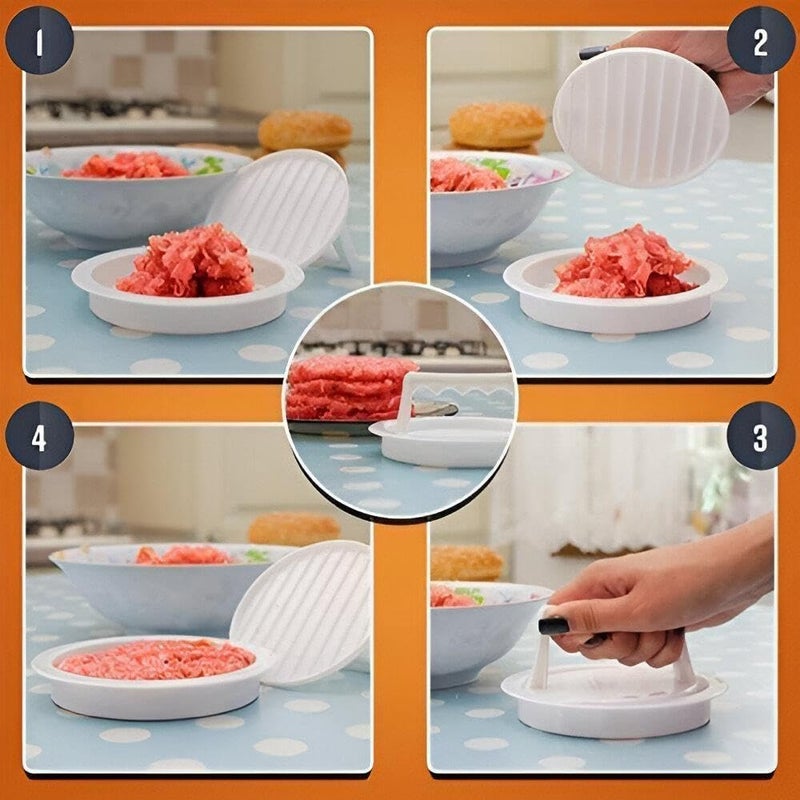 Stuffed Patty Press - Design delicious filled burger patties quickly. This user-friendly kitchen gadget is essential for indoor grilling enthusiasts and outdoor adventurers seeking perfect meal prepar - Image 5
