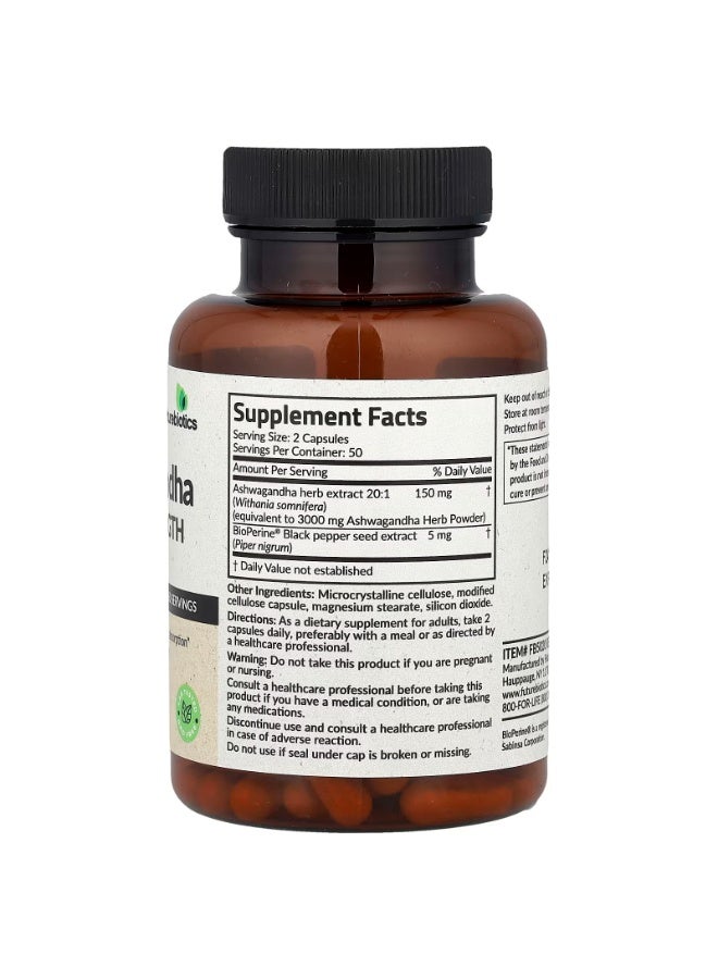 فيوتشر بايوتكس فيوتشربيوتكس، أشواغاندا، 100 كبسولة نباتية - Image 2