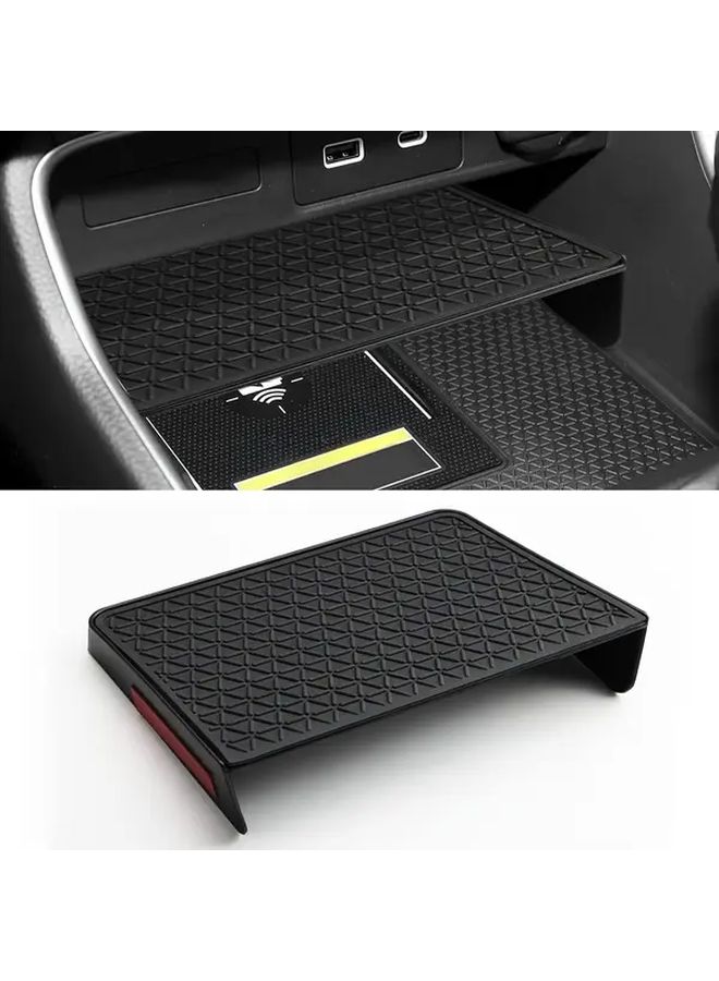 Heavy Duty Black Center Console Organizer Tray with Phone Slot C Port Compatible - Image 1