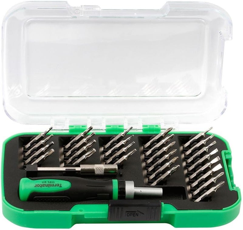 Terminator 28-Piece Ratchet Screw Driver Bits Set