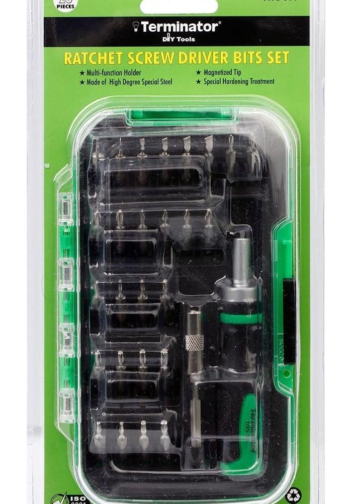 Terminator 28-Piece Ratchet Screw Driver Bits Set - Image 1