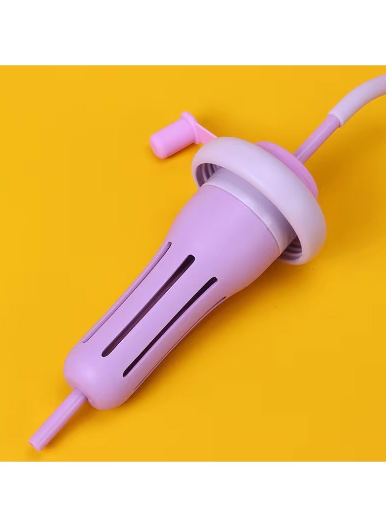 Exotic Large Capacity 1300ml Water Bottle with Straw and Handle Portable Stylish Cold Resistant Heat Resistant Leak Proof BPA Free - For Adults Students Office Car Outdoor - (Color: Pink) - Image 5