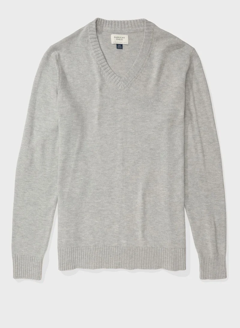 American Eagle Logo V-Neck Sweater