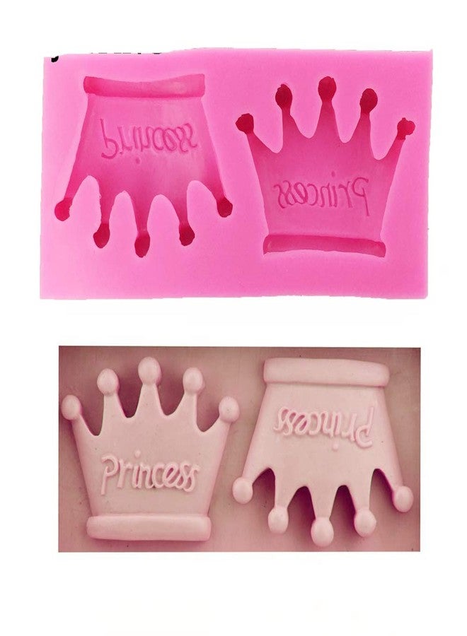 Seedomes 1PC Princess Crown Shape Silicone Mold for DIY Crystal Chocolate Desserts Jelly Shots Pudding Ice Cube Fondant Mold Gum Paste Cupcake Cake Topper Decoration Candy Soap Mould Handmade Ice Cream - Image 1
