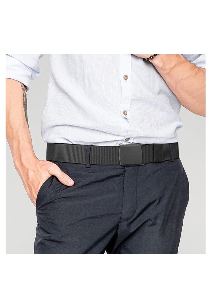 Tango Men's Nylon Tactical Belt - Webbing Canvas, Military Belt With Plastic Buckle - Adjustable Strap To Make Comfortable Fit. (Skin Black) - Image 3