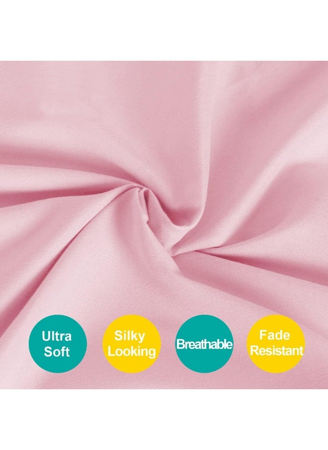 Biloban Biloban Pack n Play Sheets 4 Pack, Portable Playard | Mini Crib Sheets, Ultra Soft Microfiber Pack and Play Sheets, Preshrunk, Grey and Pink  - Image 3