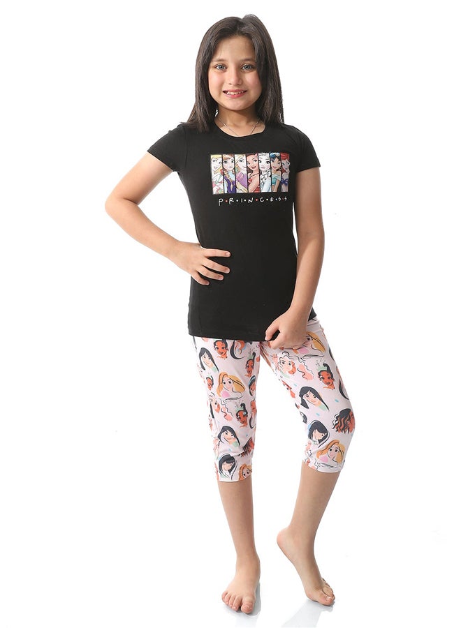 Andora طقم بيجامة للبنات سهل الارتداء _أسود - Image 1