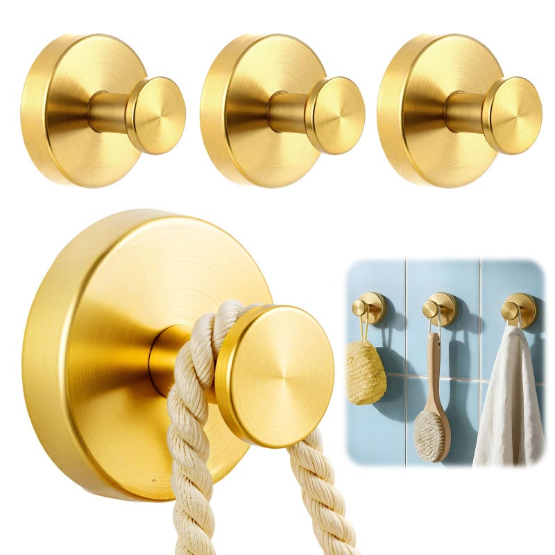 awrose 4 Packs Suction Cup Hooks for Shower, Heavy-Duty Wreath Hangers for Front Door, No Drill Glass Door Shower Suction Hooks No Damage for Walls Bathroom Kitchen Window Mirror Tile Towel Coat Robe Loofah - Image 1