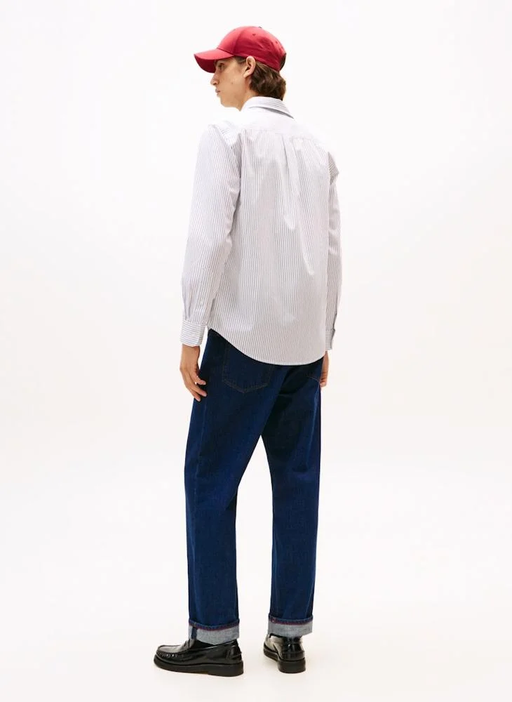 تومي هيلفيغر قميص بوبلين بقصة عادية مرنة