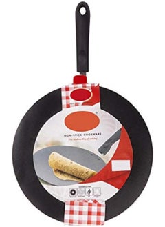 Raj Curved Tawa Fry Pan with Handle, 30 CM, Black, KT0002, Suitable for Dosa, Crepe, Pancake, Omelette, Chapati, Roti, Paratha