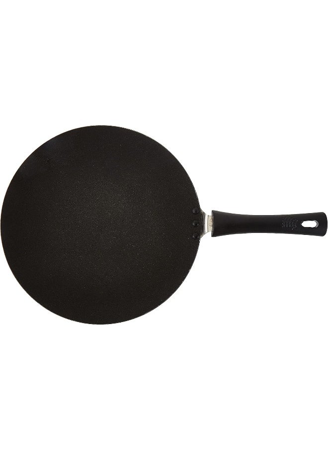 RAJ - Raj Curved Tawa Fry Pan with Handle, 30 CM, Black, KT0002, Suitable for Dosa, Crepe, Pancake, Omelette, Chapati, Roti, Paratha - Image 1