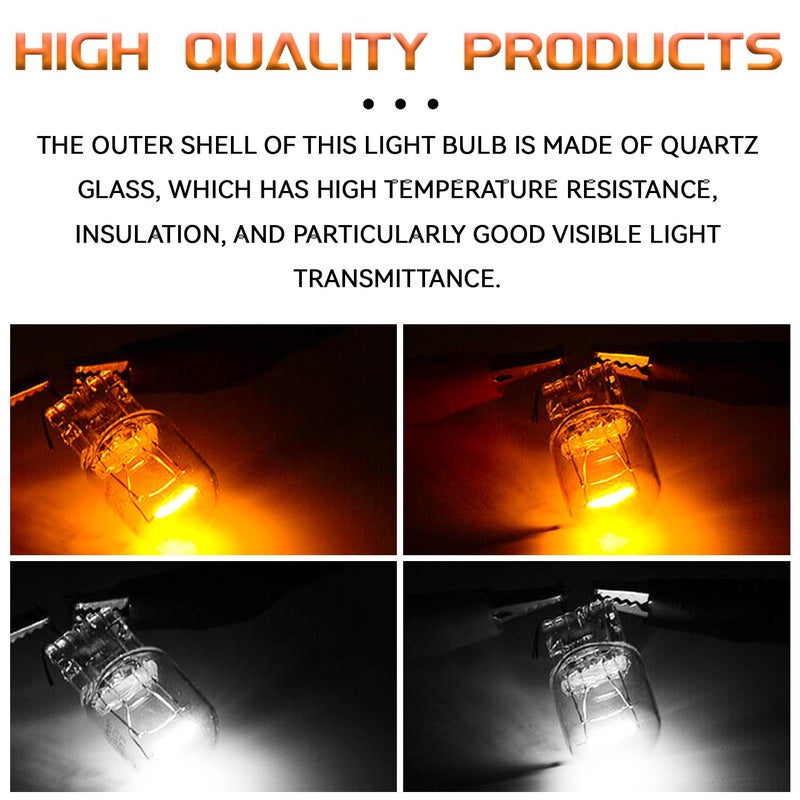 HHZL T20 7440A WY21W Turn Signal Bulb Daytime Running Light Blinker Brake Light Bulbs, 10PCS Monofilament Side Marker Lights Mini Taillight 7440 Bulb Replacement for Cars,Trucks,SUVs(White) - Image 3