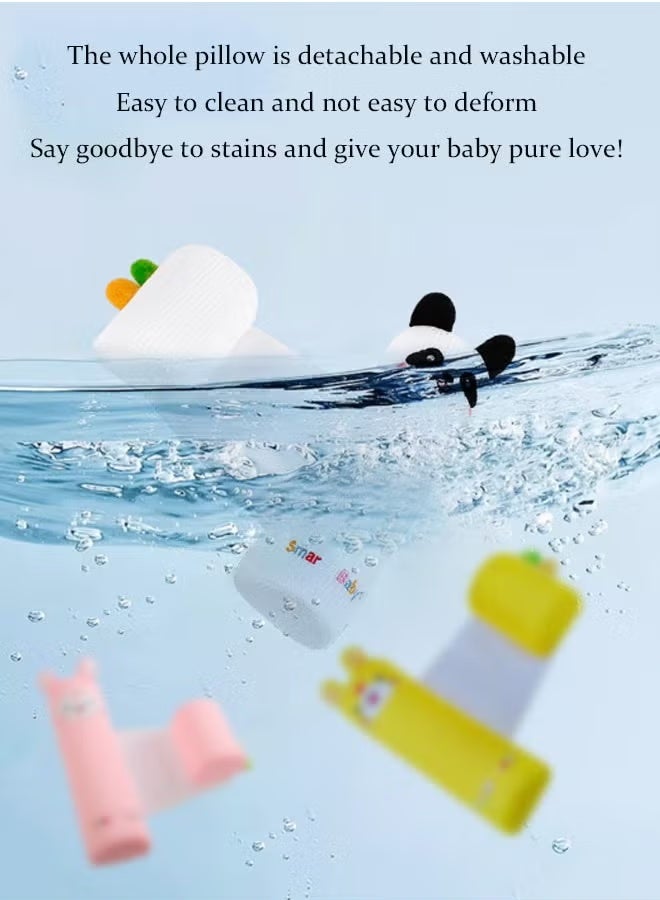 Berma Baby Baby Adjustable Protective Pillow, Toddler Head Safety Pad, Baby Back Protector, Soft Crib Pillow with Washable Cover for Reflux Baby Sleep, Suitable for Babies, Newborns and Toddlers (White) - Image 5