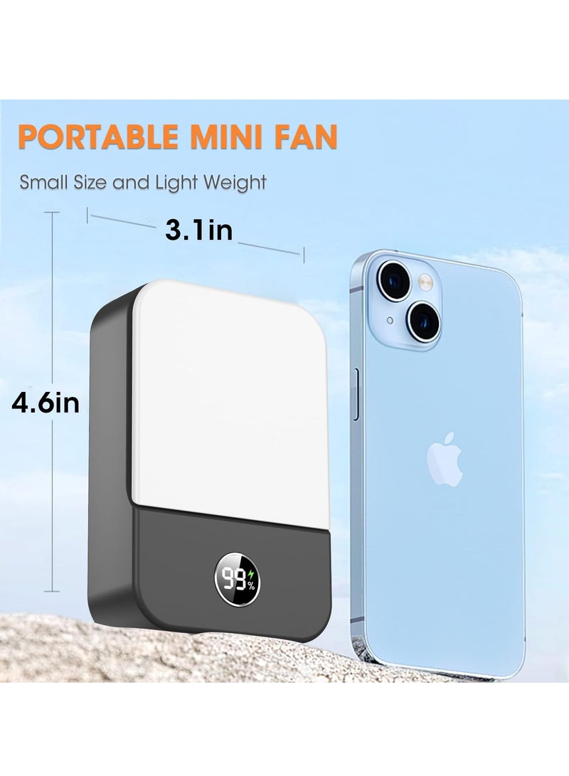 SYOSI Portable Neck Fan Rechargeable, Mini Fan Handheld with Waist Clip 3 Speed Adjustable, Leafless Personal Fan for Home Office Outdoor Travel - Image 4