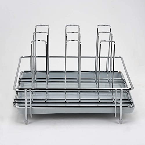 LIFE TIME Black Tiered Shelf Countertop Glass Holder For Stainless Steel Glass Stand For Kitchen Dining Table (6 Glasses Stand) - Image 1