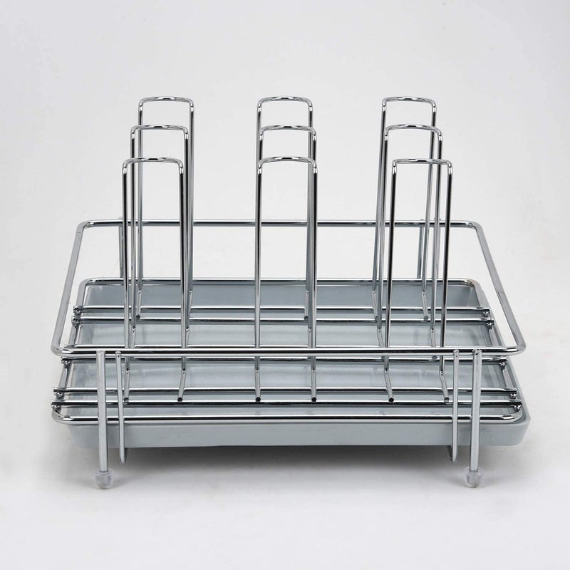 LIFE TIME Black Tiered Shelf Countertop Glass Holder For Stainless Steel Glass Stand For Kitchen Dining Table (6 Glasses Stand) - Image 3