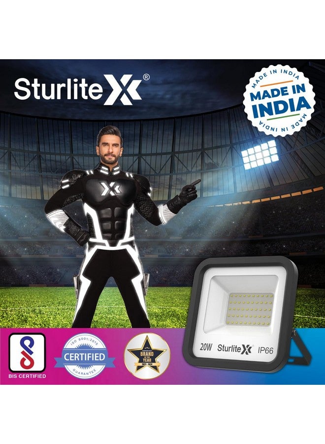 Sturlite Spektr 20 W LED Flood Light| Cool White 6500K Color Temperature LED Lamp| IP66 Waterproof Surge Protection Focus Light for Factory, Garage, Parking, Garden, Playground & Shop - (Pack of 1) - Image 2