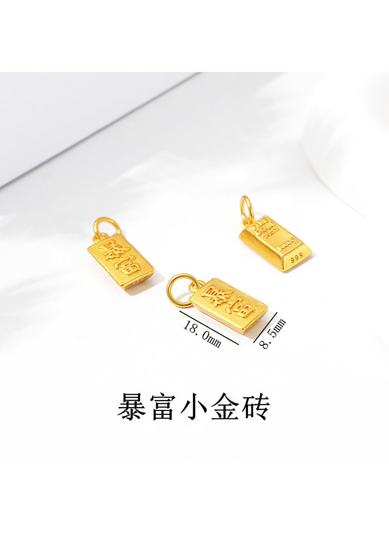 Generic - Durable Sand Gold DIY Hat Badge Decoration Rich Small Bric Pendant - Image 1