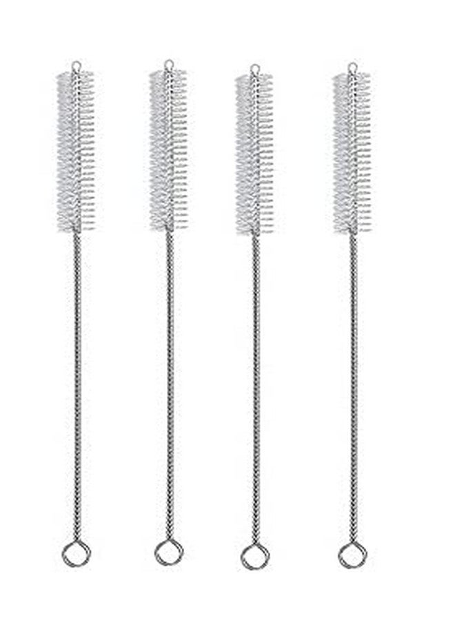 Lappu 360 Degrees Rotation Cleaner Long Straw Brush Straw Cleaning Brush Baby Straw Sipper Cleeaning Brush for Babies Drinking Pipe Tube Cleaning Brush, Multicolour -Combo (Pack of 4) - Image 1