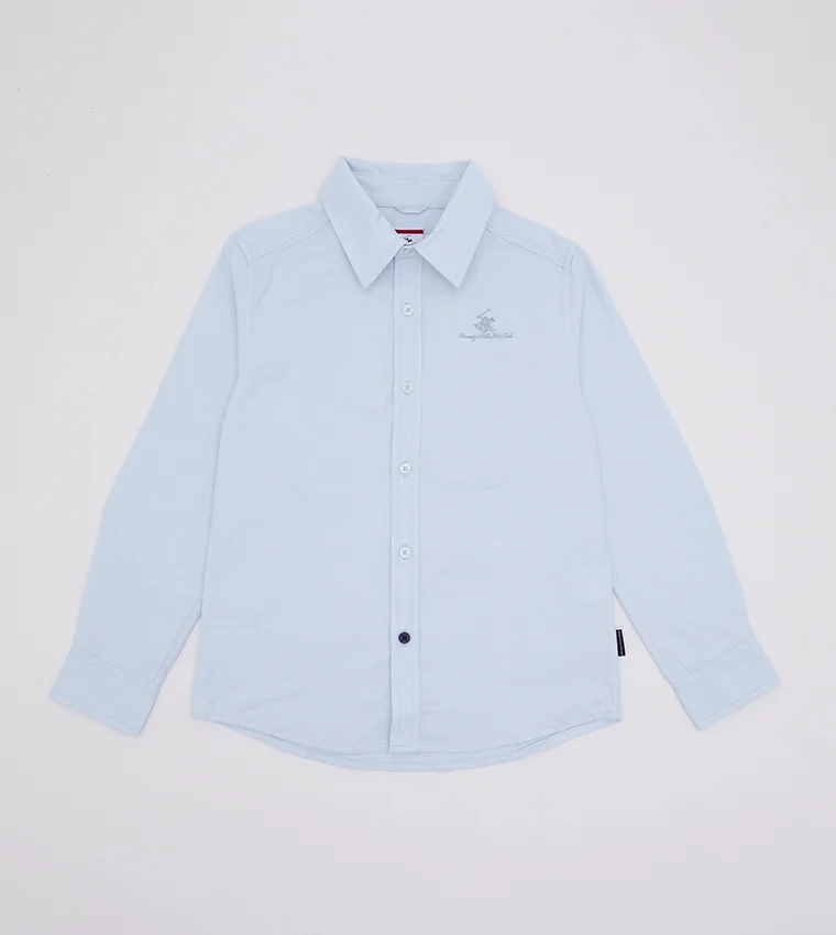 BEVERLY HILLS POLO CLUB Logo Embroidered Long Sleeves Shirt