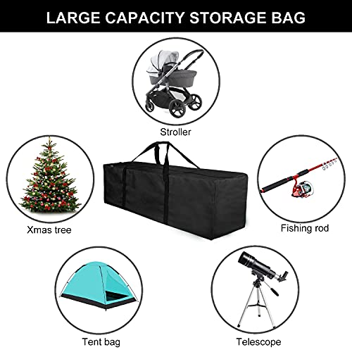 INFANZIA 45inch Sports Duffel Travel Bag, 115L Extra Large Duffel Luggage Bag with Upgrade Zipper, Water Resistant & Foldable Equipment Storage Bag for Camping Tent Tripod Fishing, 2PCS - Image 5