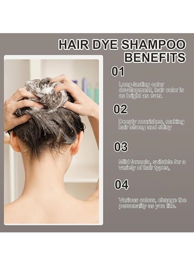 NOVA - Nova Hair Dye Shampoo, NovaHair Hair Dye Shampoo 3 in 1, Nova Hair Instant Dye Shampoo, Hair Color for Gray Hair Coverage, Long Lasting Hair Color Shampoo for Women & Men 200ml (Red) - Image 1