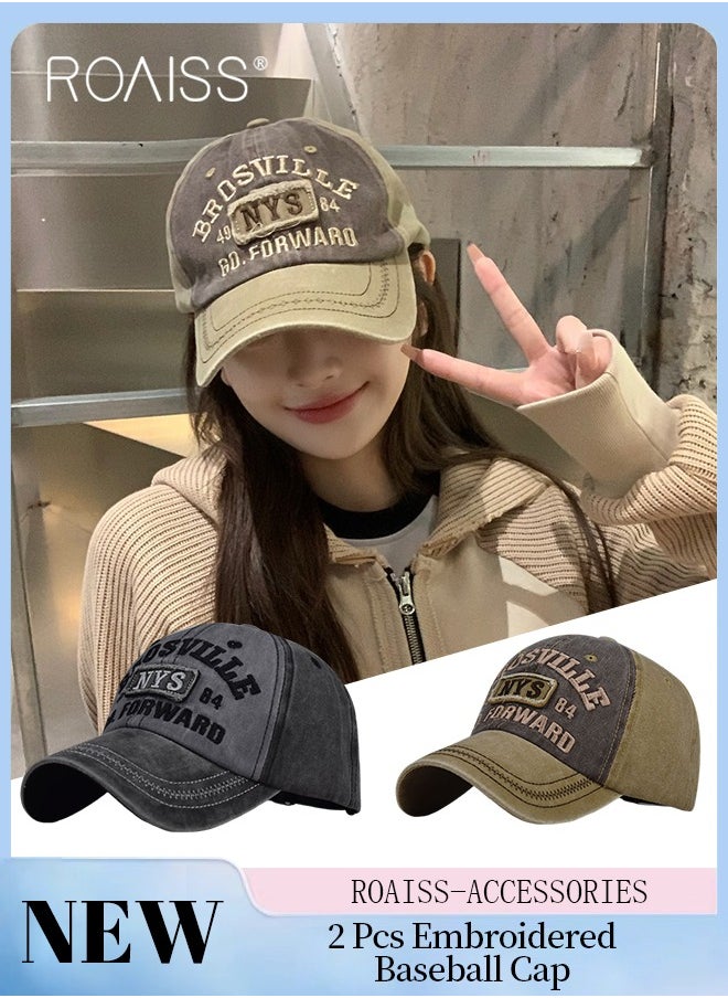 2 Pcs Embroidered Baseball Cap for Men Women, Adjustable Cotton Sun Hat Black and Khaki One Size - pzsku/Z80CD7BD5FCF9DF6B3E31Z/45/_/1737093028/c1ef4082-6e14-4ddf-ac63-4e93d933da23