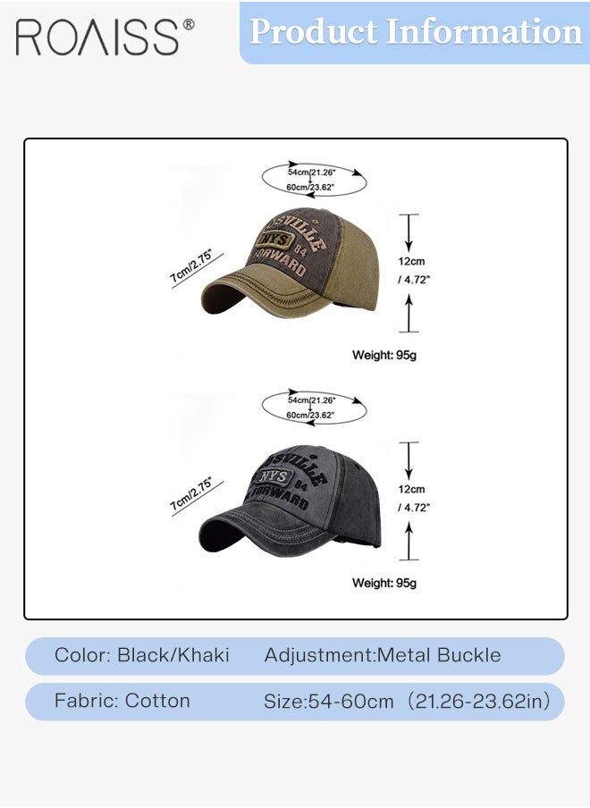 2 Pcs Embroidered Baseball Cap for Men Women, Adjustable Cotton Sun Hat Black and Khaki One Size - pzsku/Z80CD7BD5FCF9DF6B3E31Z/45/_/1737093038/0b2ede95-3fff-4982-a19b-a7b47f87fce2