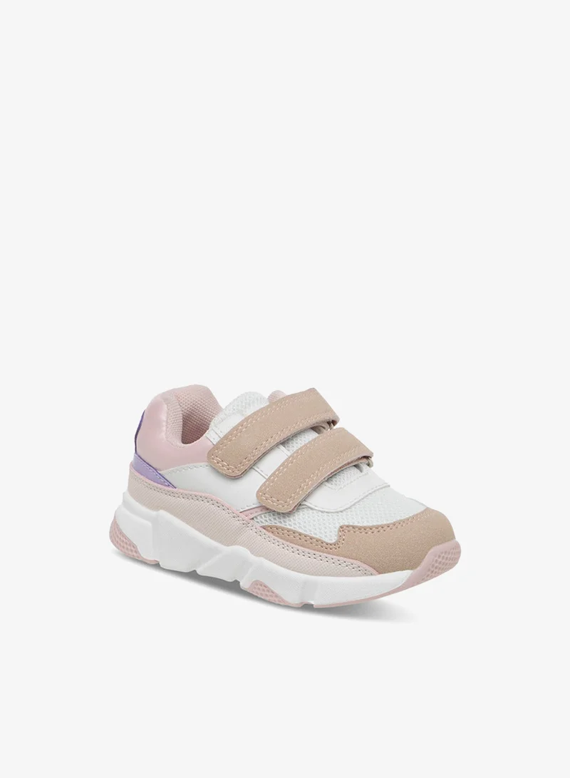 Barefeet Panelled Sneakers with Hook and Loop Closure