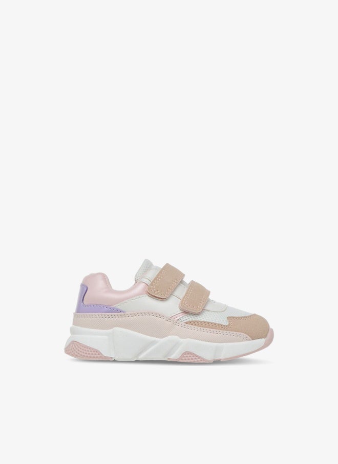 Barefeet Panelled Sneakers with Hook and Loop Closure - Image 1