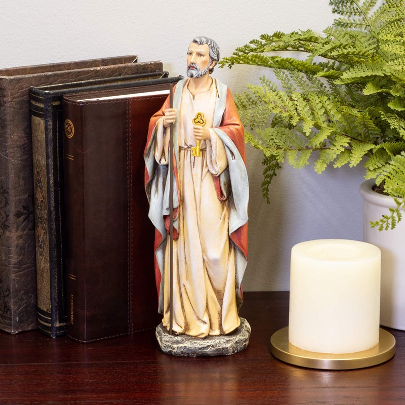Roman Roman Joseph's Studio Inc.  St. Peter Figure  Renaissance Collection  10.5"" H  Resin and Stone  Religious Gift  Decoration  Collection  Durable  Long Lasting - Image 2