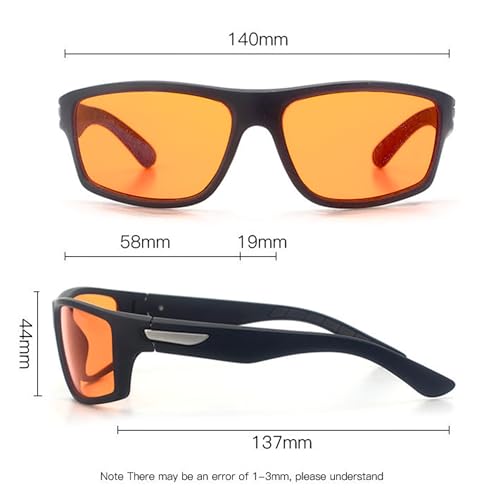 The AutoStory AutoStory Blue Light Blocking Glasses for Sleep – 99.9% Blue Light Filter Amber Lenses – Nighttime Glasses for Relaxation, Better Sleep & Eye Protection – Wraparound Fit for Men & Women - Image 3