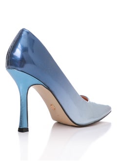 DejaVu Gradient Blue Shades Slip On Pointed Toecap Pumps  - Image 3