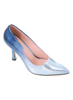 DejaVu Gradient Blue Shades Slip On Pointed Toecap Pumps  - Image 1