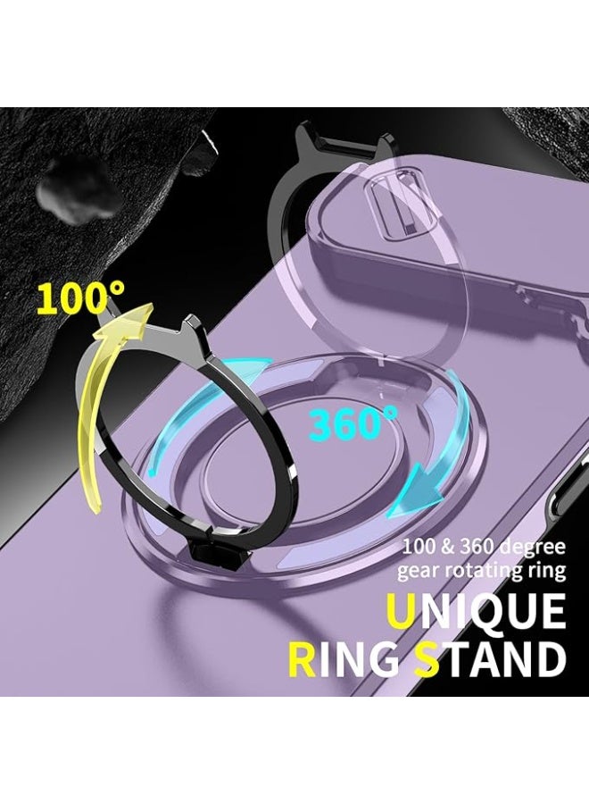 WRISTWISE Case Cover for iPhone 17 Air with Stand and 2 Screen Protectors, Heavy Duty Shockproof Phone Case for iPhone 17 Air with Camera Cover (purple) - Image 3