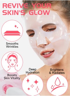 IKZEE Bio Collagen Deep Hydration Mask Nourishing Smooth Real Deep Mask Reduce Wrinkles Facial Pores and Fine Lines Reduce Skin Dryness Deep Hydration Bio Collagen Face Mask 4Pcs  - Image 2