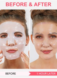 IKZEE Bio Collagen Deep Hydration Mask Nourishing Smooth Real Deep Mask Reduce Wrinkles Facial Pores and Fine Lines Reduce Skin Dryness Deep Hydration Bio Collagen Face Mask 4Pcs  - Image 5