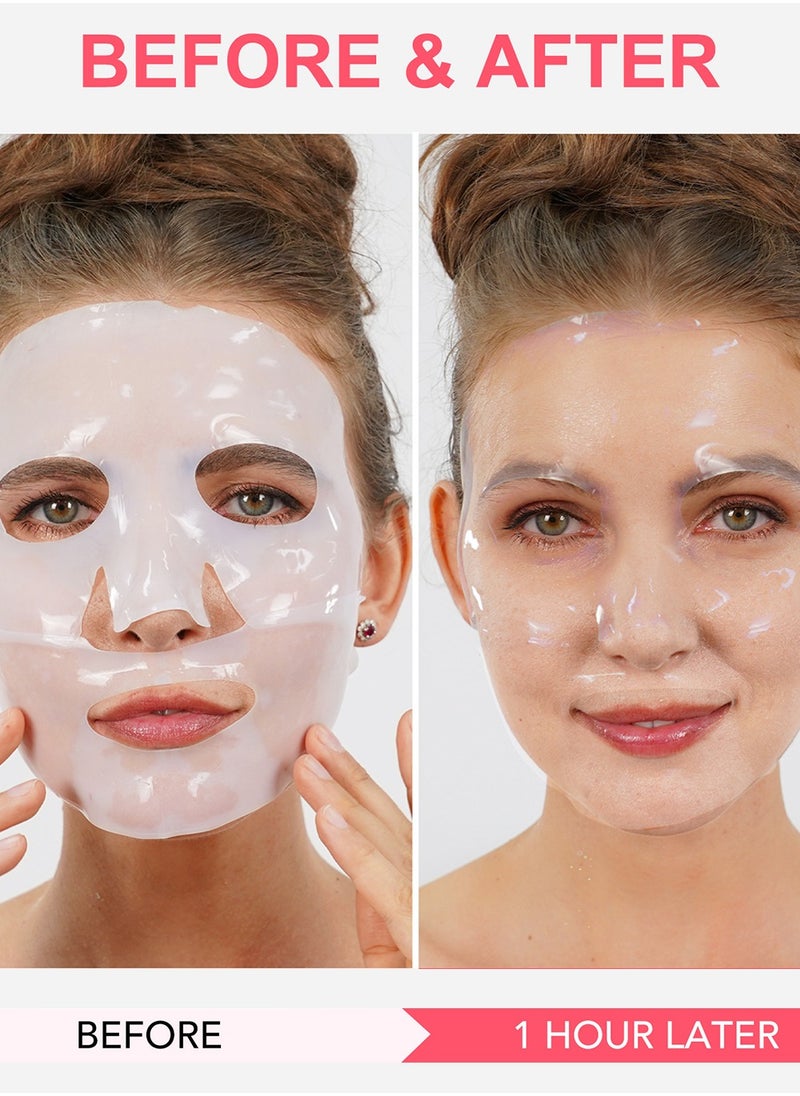 IKZEE - Bio Collagen Deep Hydration Mask Nourishing Smooth Real Deep Mask Reduce Wrinkles Facial Pores and Fine Lines Reduce Skin Dryness Deep Hydration Bio Collagen Face Mask 4Pcs - Image 1