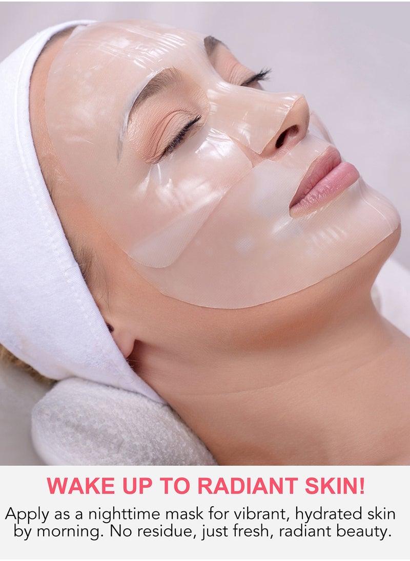 IKZEE - Bio Collagen Deep Hydration Mask Nourishing Smooth Real Deep Mask Reduce Wrinkles Facial Pores and Fine Lines Reduce Skin Dryness Deep Hydration Bio Collagen Face Mask 4Pcs - Image 1