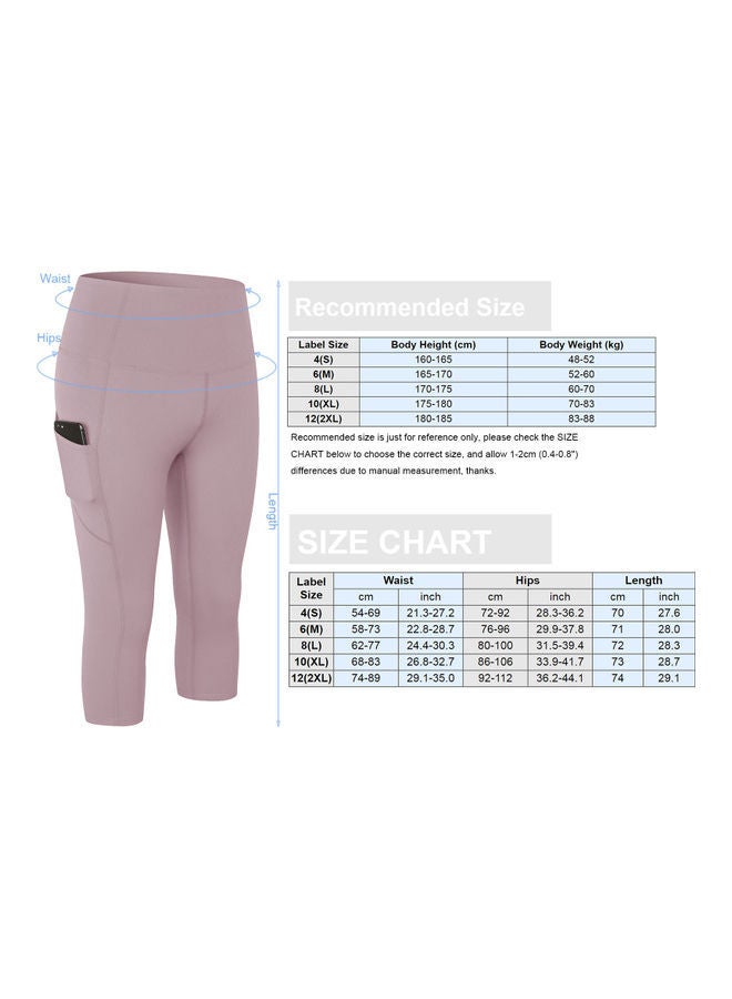 NIBEMINENT Women Yoga Leggings Capris L - Image 3